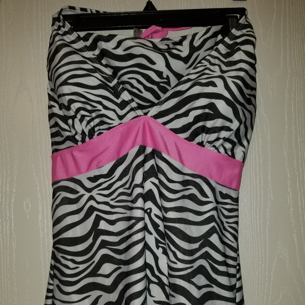 New without tags zebra tankini.